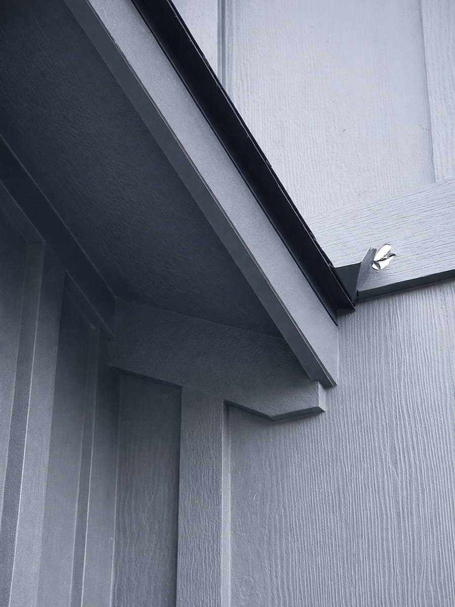 Clean soffit and entry trim after professional house washing near Richland Chambers Lake Texas